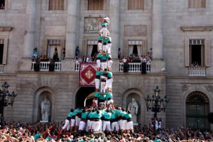 Human towers, called "castells" in Barcelona