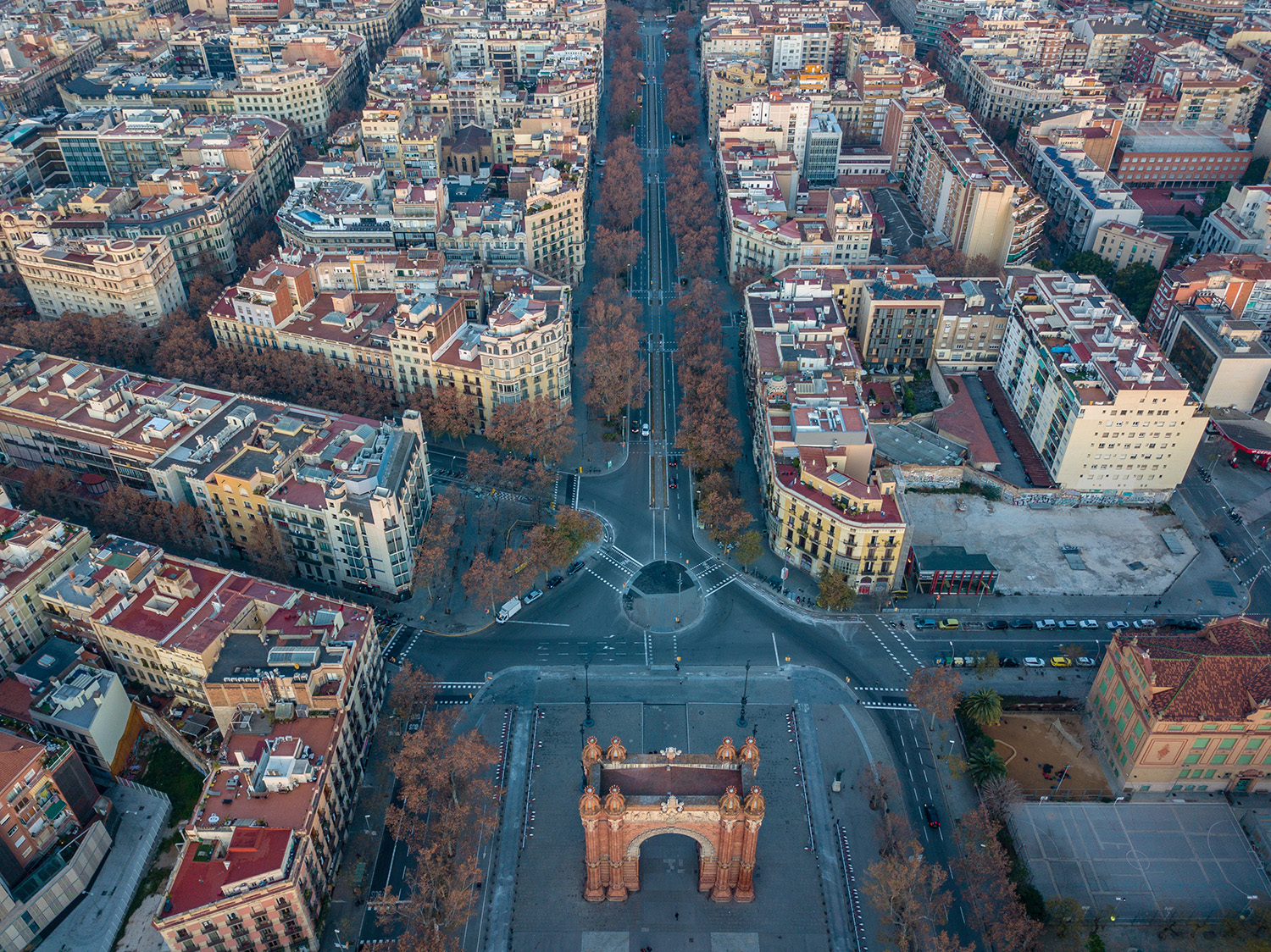 Autumn Barcelona view